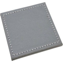 H&S Collection Glasonderzetters - 4x - grijs - kunstleder - 10 cm - Glazenonderzetters