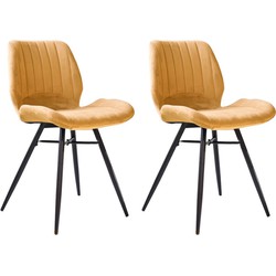 Set van 2 eetkamerstoelen Beau velvet