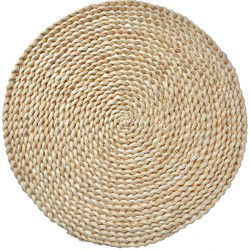 Clayre & Eef Placemat Ø 38 cm Beige Stro Rond Tafelmat