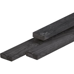 Afdeklijst 1,6x6,7x200 cm zwart geimpregneerd Tuindeco
