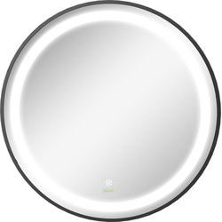 4goodz Ronde Badkamerspiegel 60 cm LED Verlichting 834-393 - Zwart