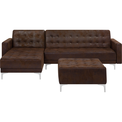 Beliani ABERDEEN - Modulaire Sofa-Bruin-Kunstleer