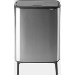 Bo Touch Bin Hi, met 2 binnenemmers, 2 x 30 liter - Matt Steel Fingerprint Proof