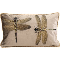 Kussen Glitter Dragonfly Brown 50x30cm