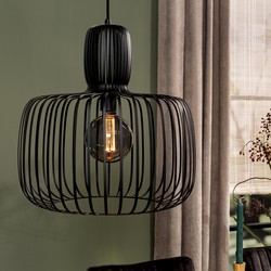 Hanglamp 1-Lichts - Rond - Zwart - Ø55cm - Lamp Po