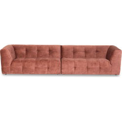 Lanterfant® 4-zitsbank Milo - Velvet - Roze