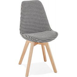 JOE stoel in pied-de-poule stof 48x56x85 cm Veelkleurig