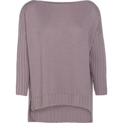 Knit Factory Kylie Gebreide Dames Trui - Boothals - Mauve - 36/44