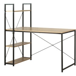 Bureau B120cm met 4 planken industriële stijl