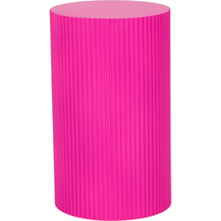 Side Table / Pillar- Cylinder - MDF - Neon Pink - 30x54cm