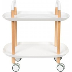 Bijzettafel Wit - Vier Wielen - Trolley Cruiser
