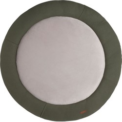 Baby's Only Gebreid boxkleed rond Classic - Parklegger - Speelkleed - Khaki - Ø90 cm - Extra dik - Tweezijdig te gebruiken