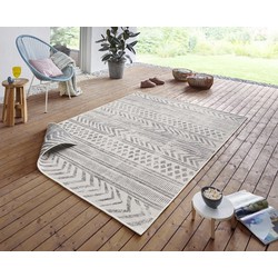 Binnen & Buitenkleed Omkeerbaar - Biri Grijs/Crème - 80 X 150 CM